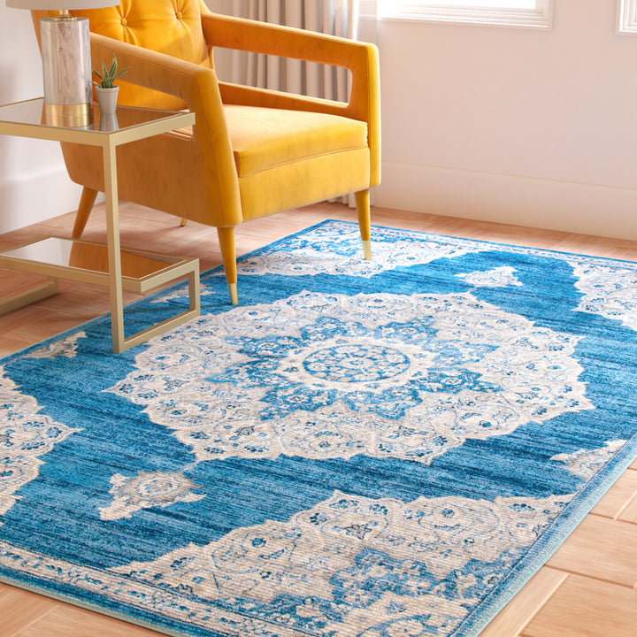 SAFAVIEH Brentwood Collection BNT802M Blue / Grey Rug Image 1