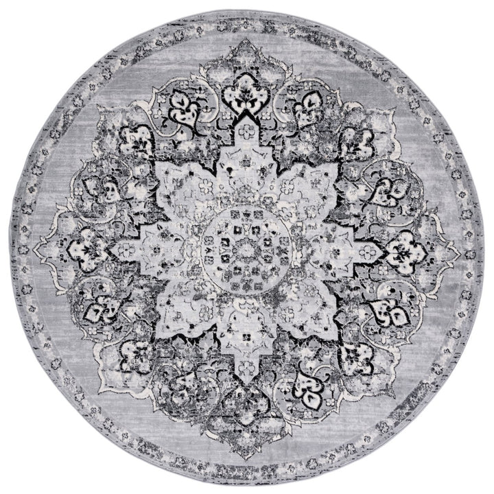 SAFAVIEH Brentwood Collection BNT802G Silver / Black Rug Image 4