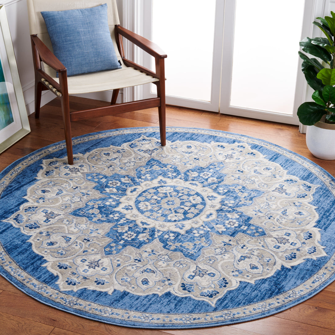 SAFAVIEH Brentwood Collection BNT802M Blue / Grey Rug Image 2