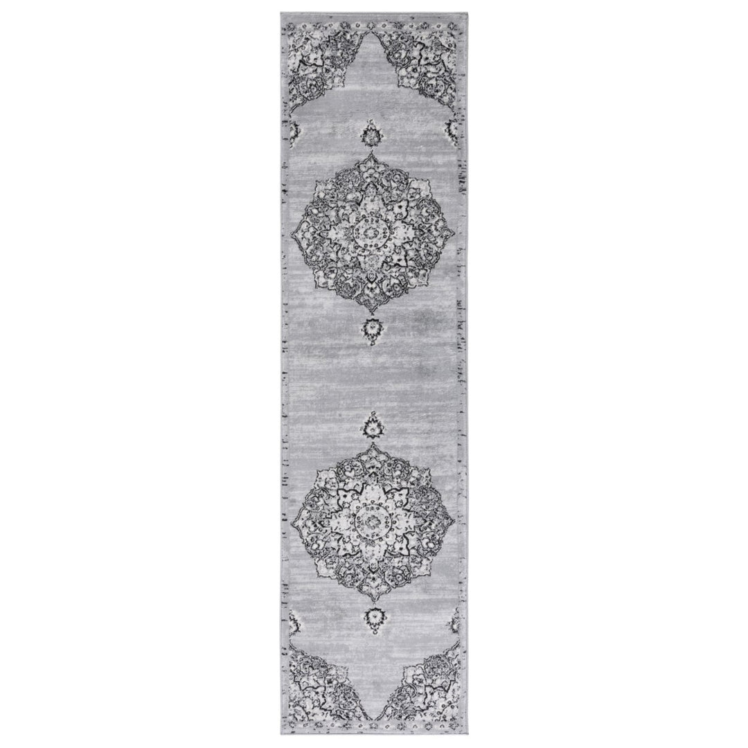 SAFAVIEH Brentwood Collection BNT802G Silver / Black Rug Image 5