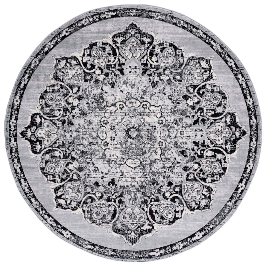 SAFAVIEH Brentwood Collection BNT802H Grey / Black Rug Image 4