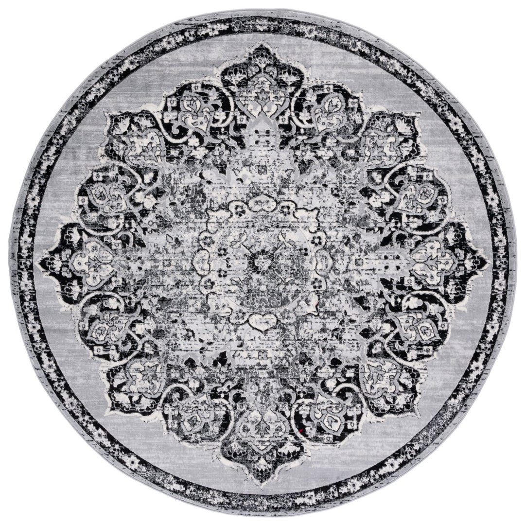 SAFAVIEH Brentwood Collection BNT802H Grey / Black Rug Image 1