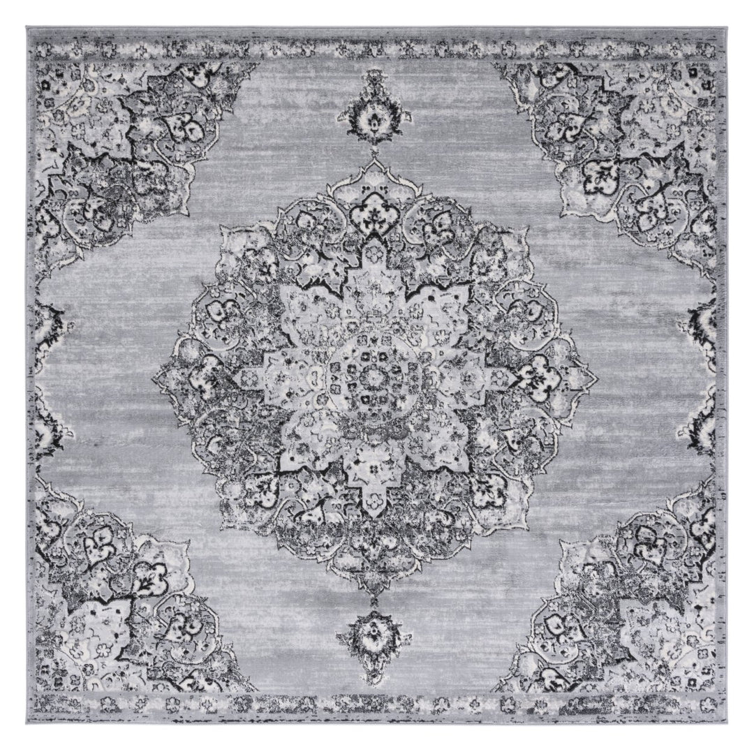 SAFAVIEH Brentwood Collection BNT802G Silver / Black Rug Image 6