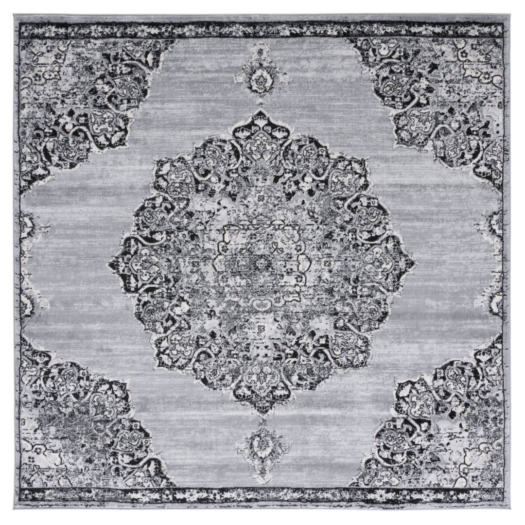 SAFAVIEH Brentwood Collection BNT802H Grey / Black Rug Image 1