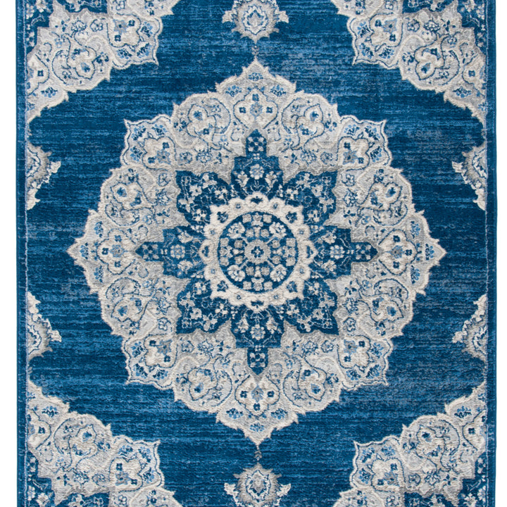 SAFAVIEH Brentwood Collection BNT802N Navy / Grey Rug Image 1