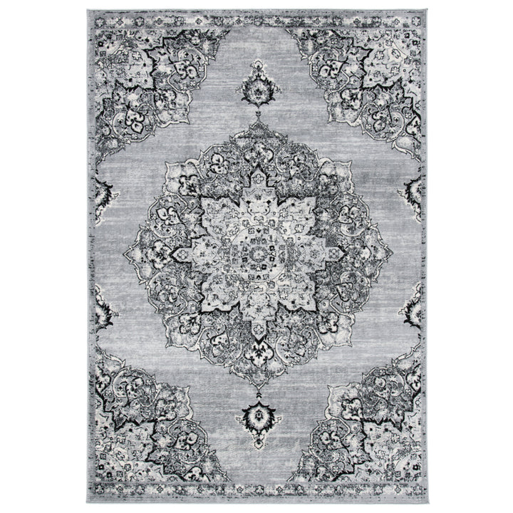 SAFAVIEH Brentwood Collection BNT802G Silver / Black Rug Image 10