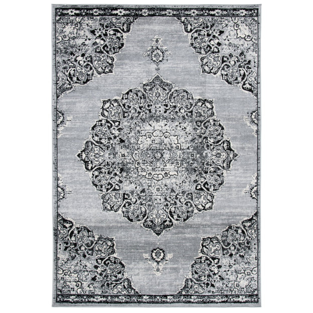 SAFAVIEH Brentwood Collection BNT802H Grey / Black Rug Image 1