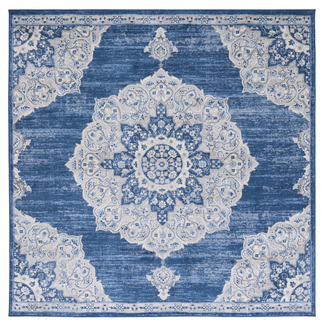 SAFAVIEH Brentwood Collection BNT802N Navy / Grey Rug Image 4