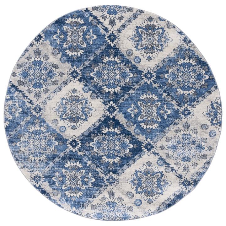 SAFAVIEH Brentwood Collection BNT806A Ivory / Blue Rug Image 4