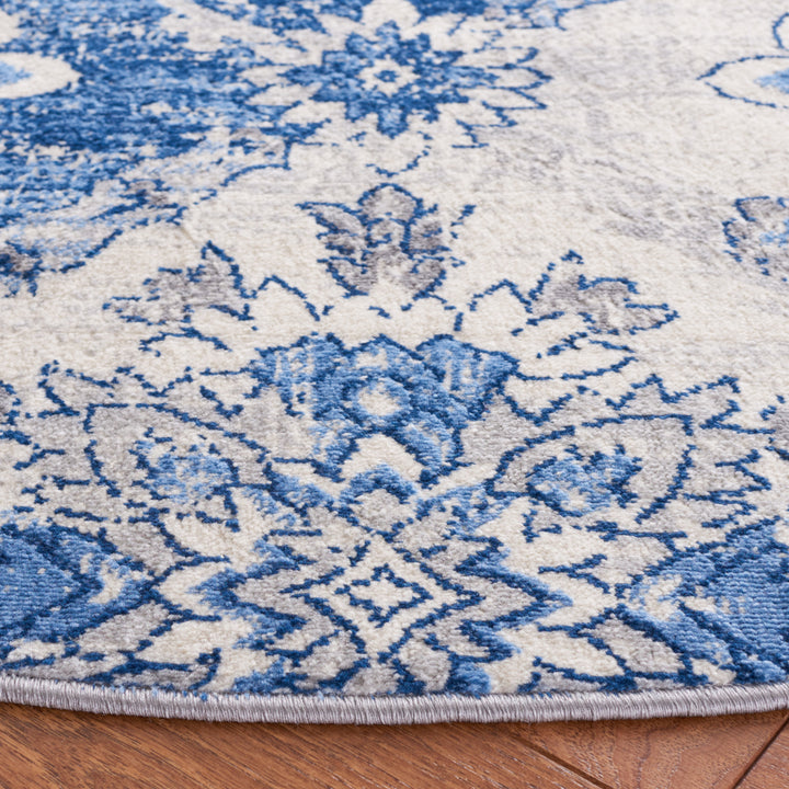 SAFAVIEH Brentwood Collection BNT806A Ivory / Blue Rug Image 6