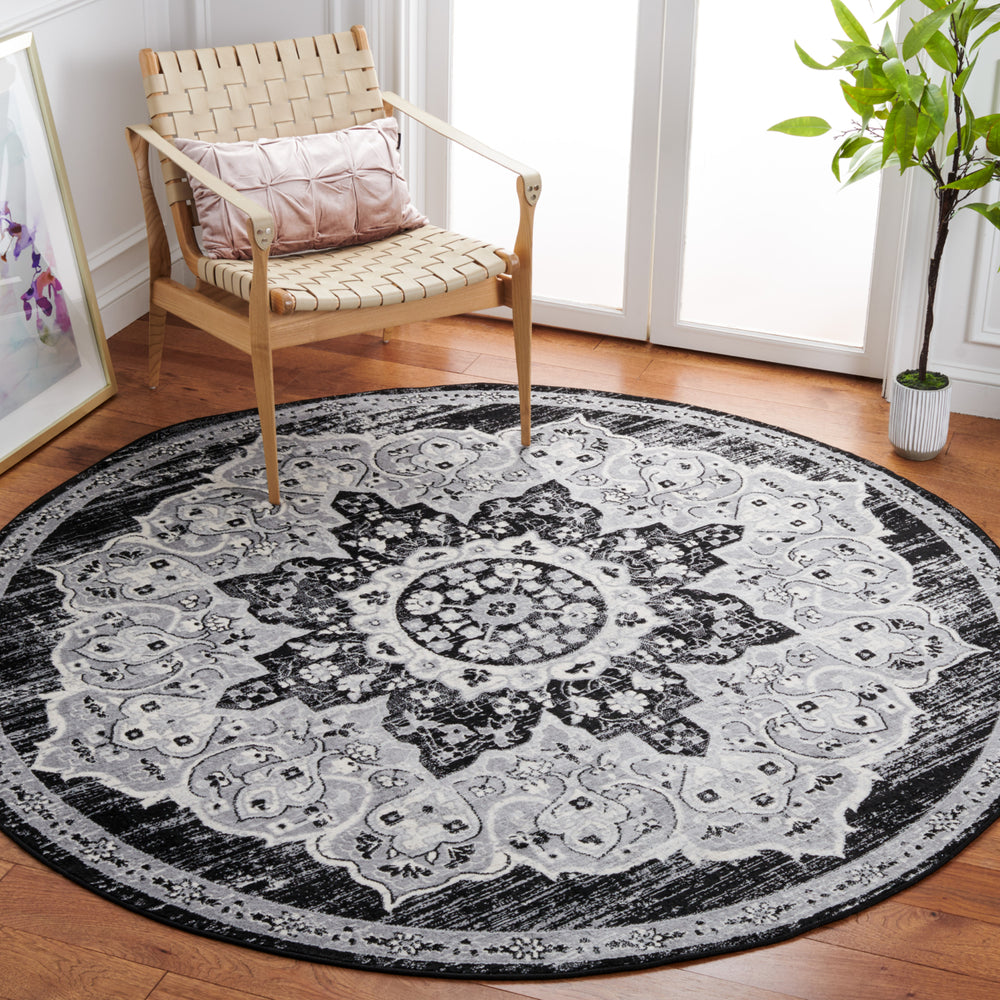 SAFAVIEH Brentwood Collection BNT802Z Black / Grey Rug Image 2