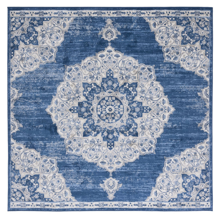 SAFAVIEH Brentwood Collection BNT802P Navy / Ivory Rug Image 1