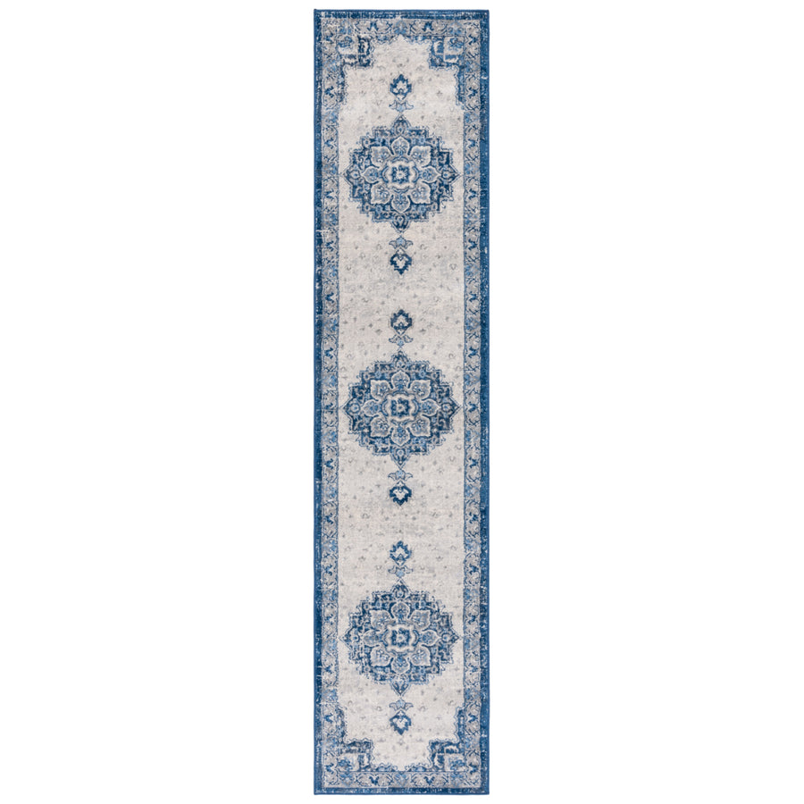 SAFAVIEH Brentwood Collection BNT826M Blue / Ivory Rug Image 1