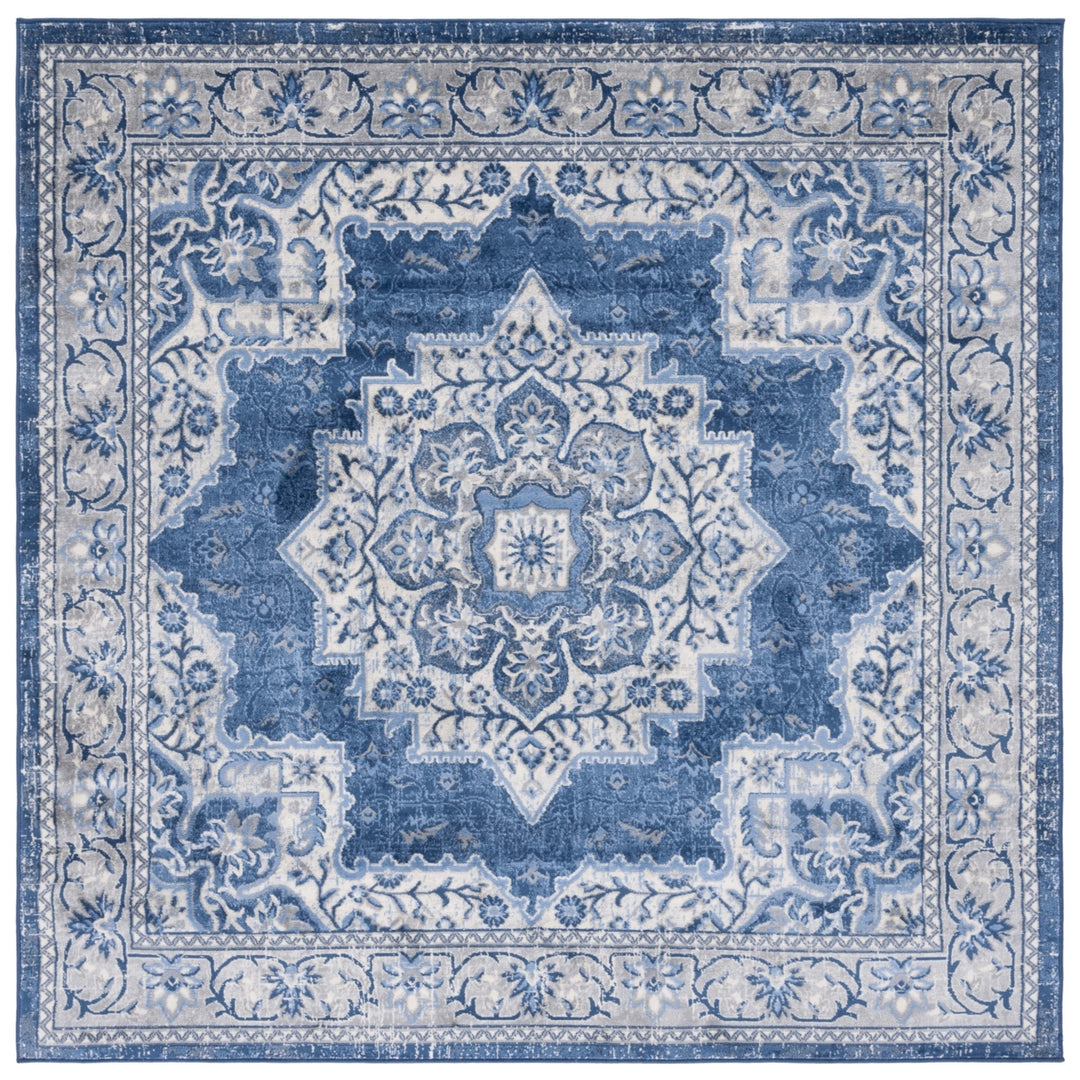 SAFAVIEH Brentwood Collection BNT826A Ivory / Navy Rug Image 3