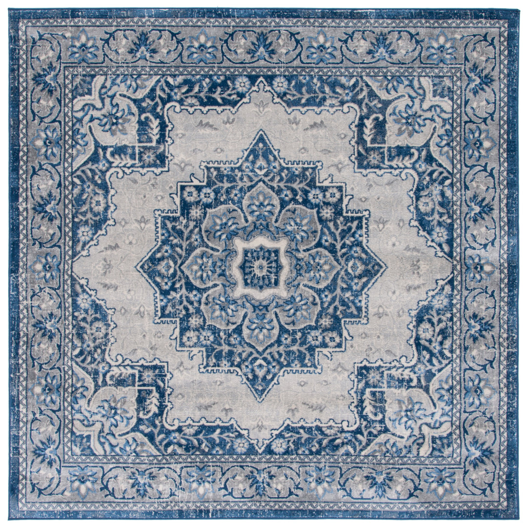 SAFAVIEH Brentwood Collection BNT826M Blue / Ivory Rug Image 4