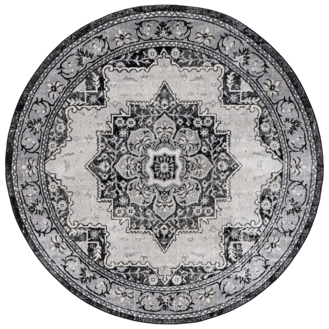 SAFAVIEH Brentwood Collection BNT826Z Black / Ivory Rug Image 4