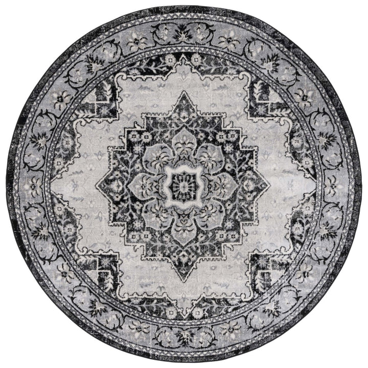 SAFAVIEH Brentwood Collection BNT826Z Black / Ivory Rug Image 1