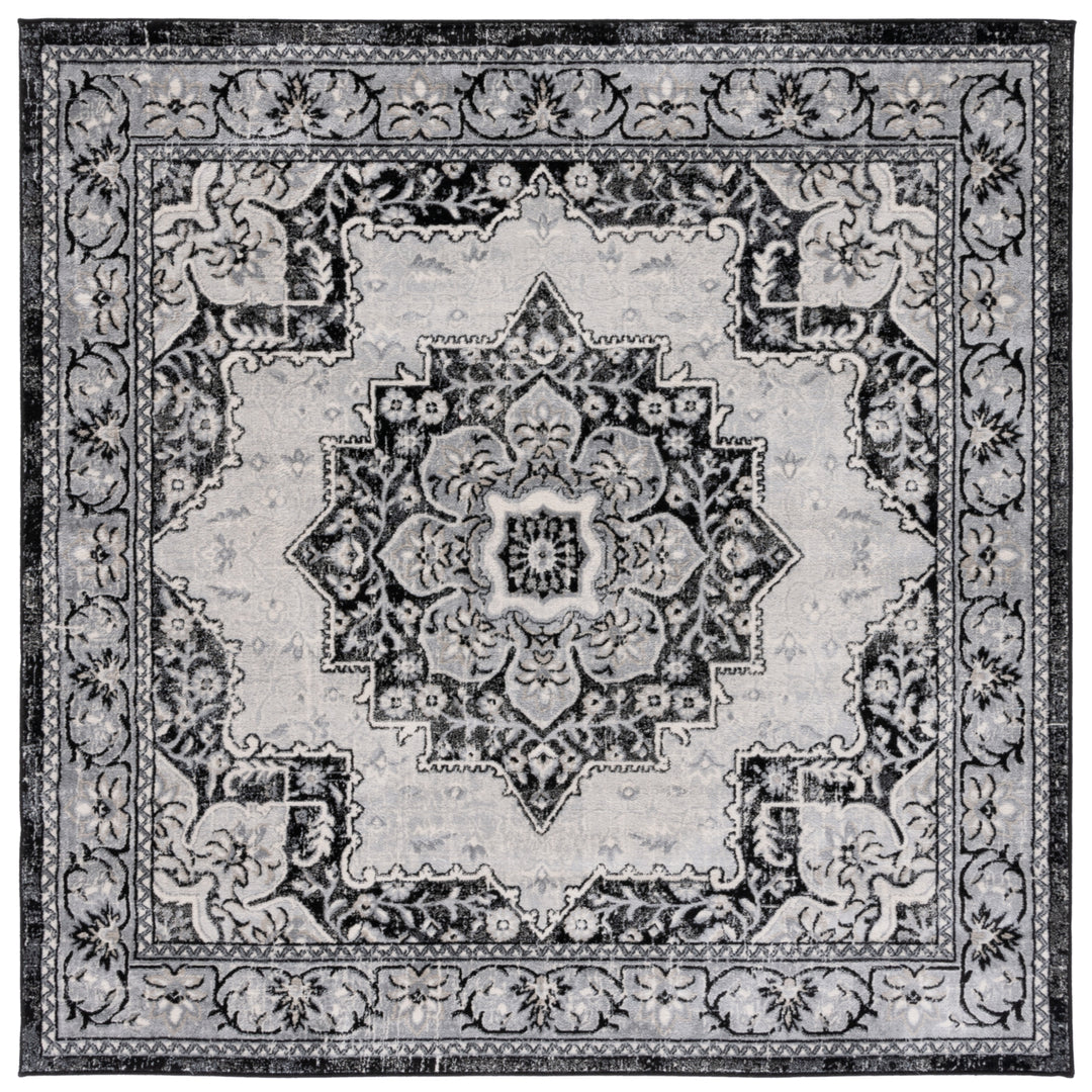 SAFAVIEH Brentwood Collection BNT826Z Black / Ivory Rug Image 5