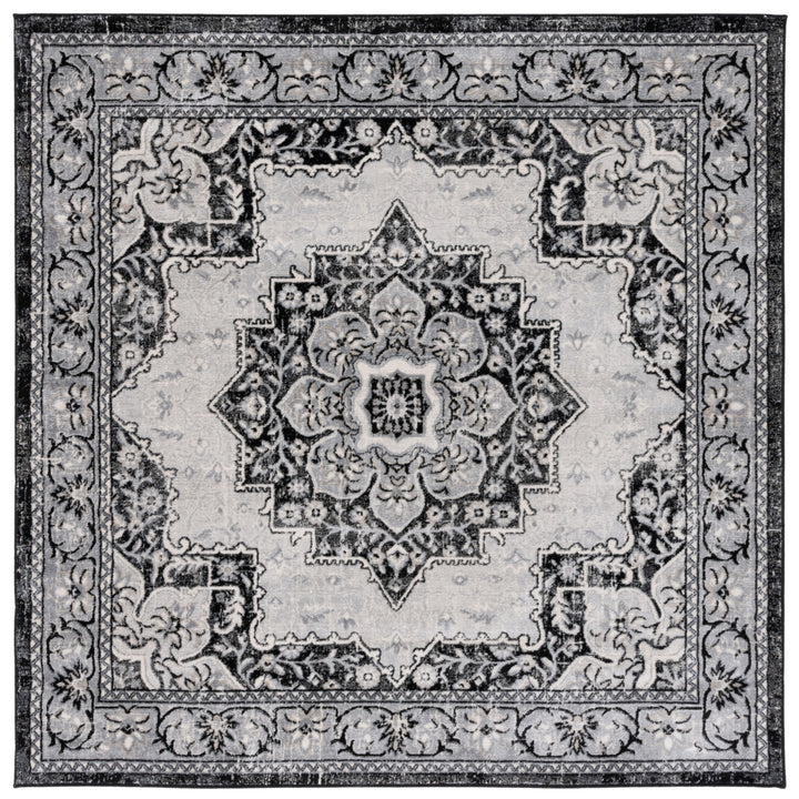 SAFAVIEH Brentwood Collection BNT826Z Black / Ivory Rug Image 5