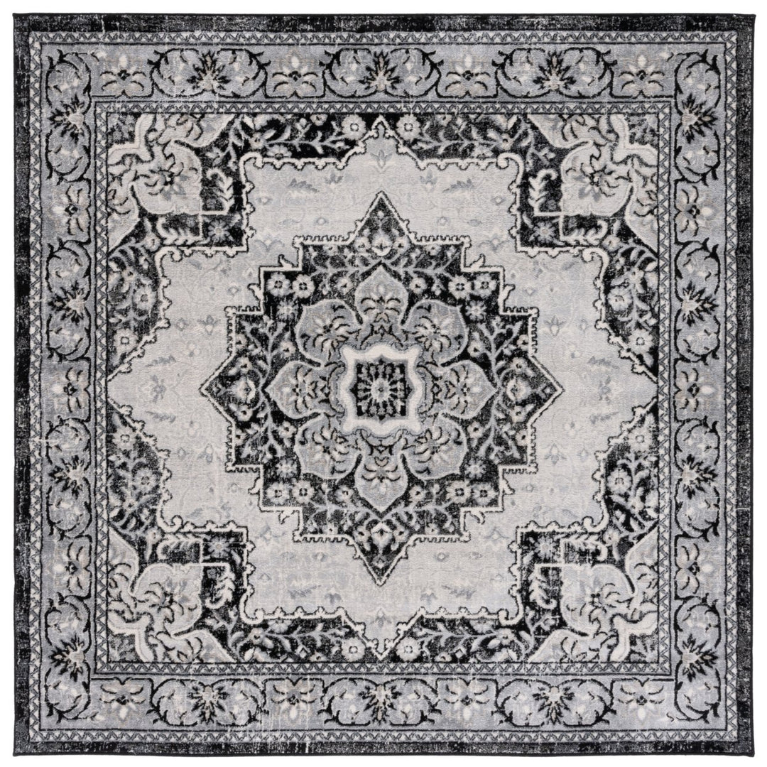 SAFAVIEH Brentwood Collection BNT826Z Black / Ivory Rug Image 1