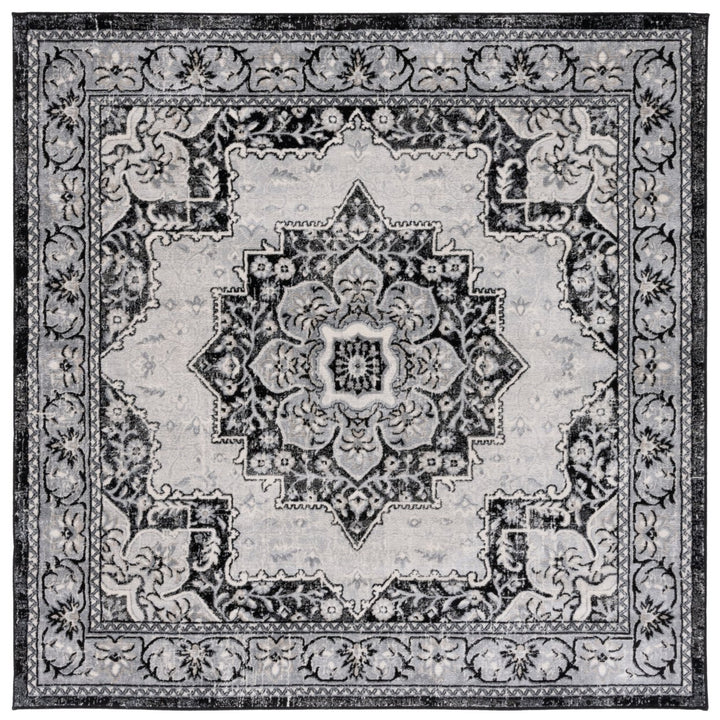 SAFAVIEH Brentwood Collection BNT826Z Black / Ivory Rug Image 1