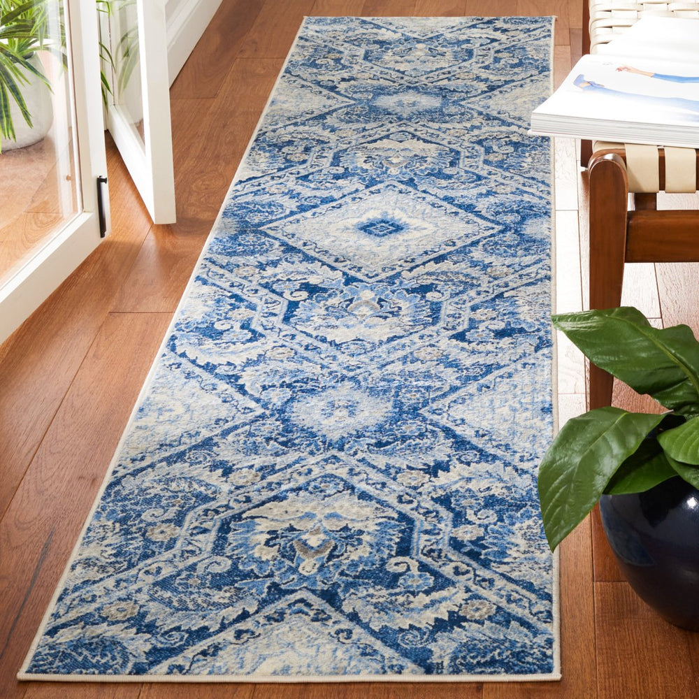 SAFAVIEH Brentwood Collection BNT827M Blue / Ivory Rug Image 2