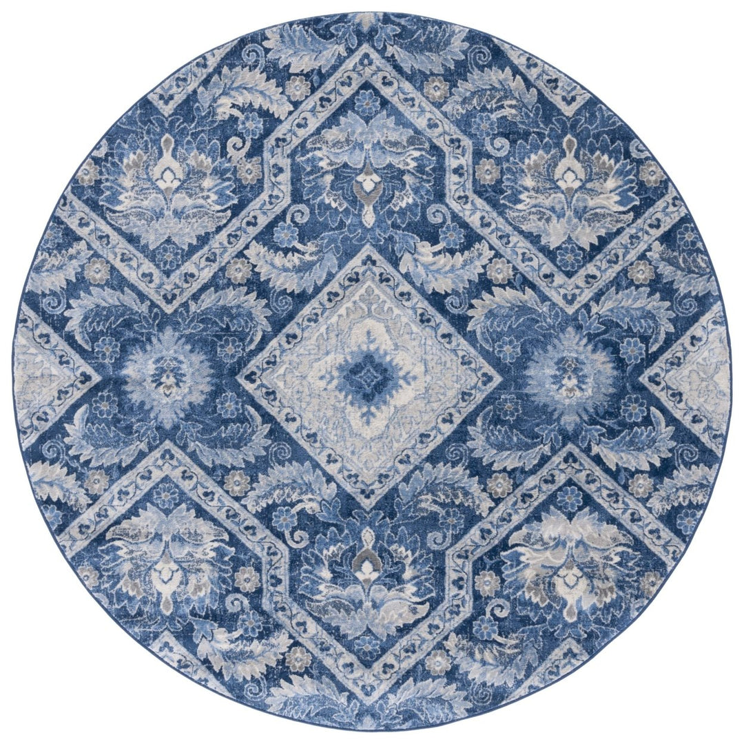 SAFAVIEH Brentwood Collection BNT827M Blue / Ivory Rug Image 3