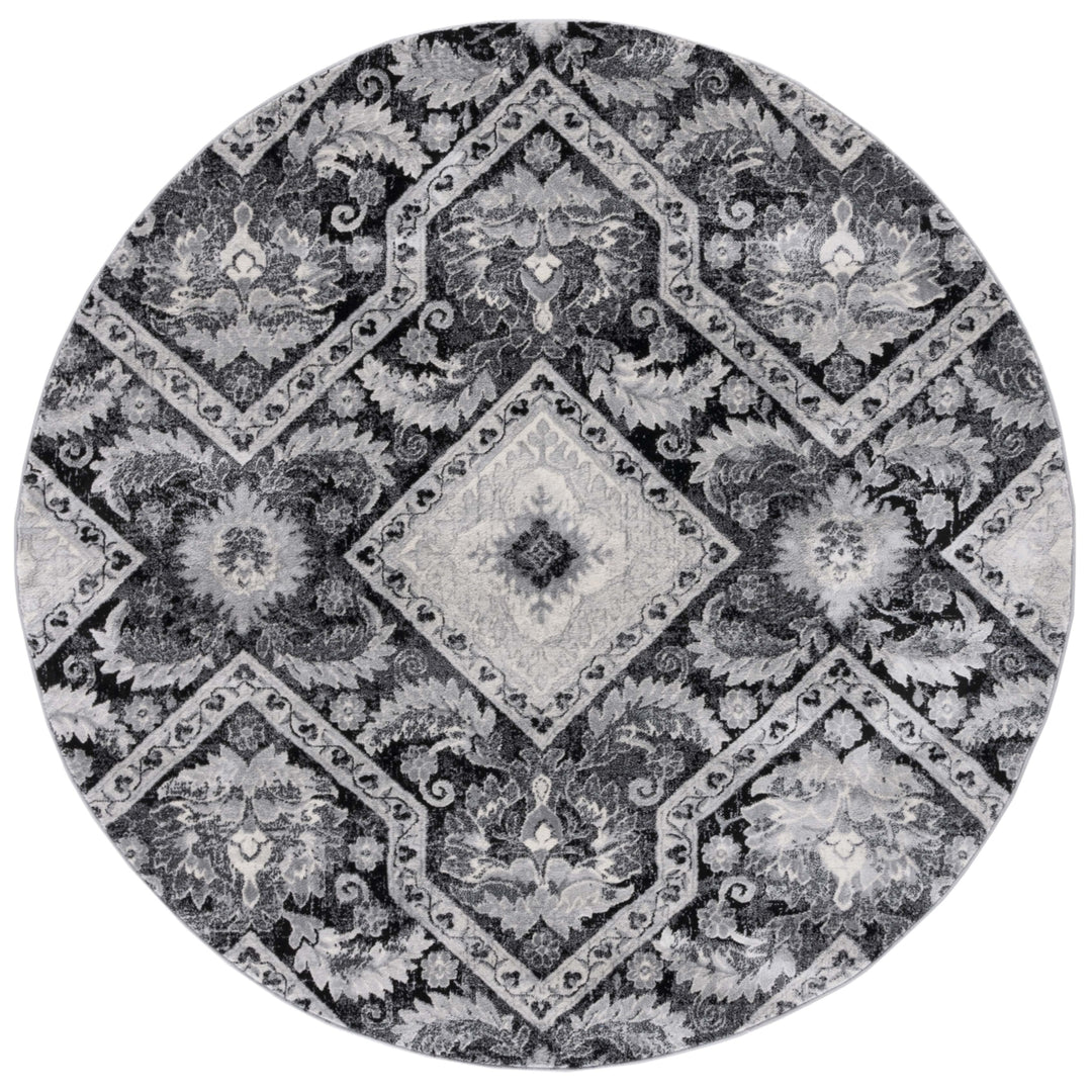 SAFAVIEH Brentwood Collection BNT827Z Black / Ivory Rug Image 4