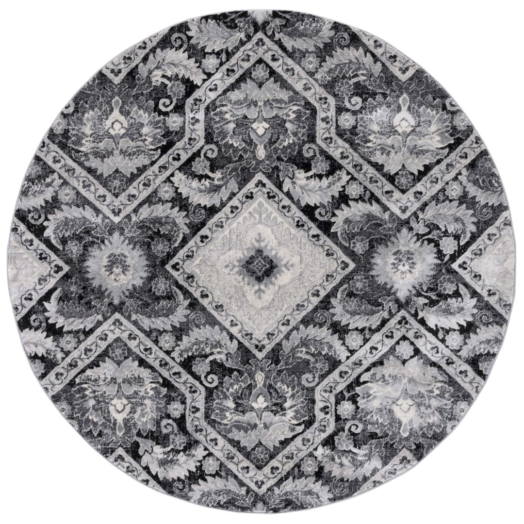 SAFAVIEH Brentwood Collection BNT827Z Black / Ivory Rug Image 1