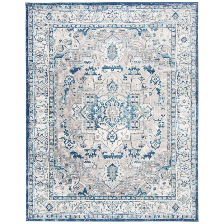 SAFAVIEH Brentwood BNT851G Light Grey / Blue Rug Image 1