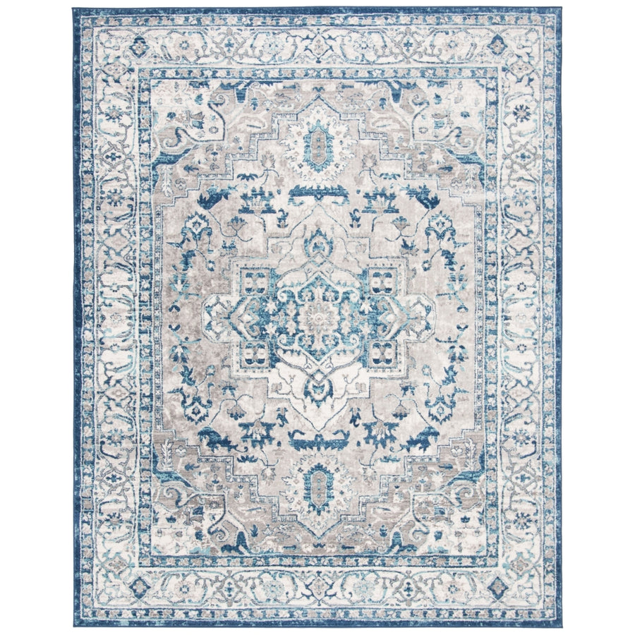 SAFAVIEH Brentwood BNT851G Light Grey / Blue Rug Image 1