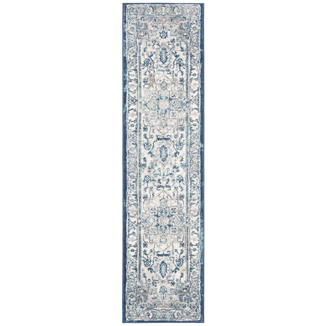 SAFAVIEH Brentwood BNT851G Light Grey / Blue Rug Image 1