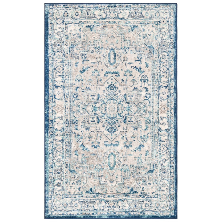 SAFAVIEH Brentwood BNT851G Light Grey / Blue Rug Image 1