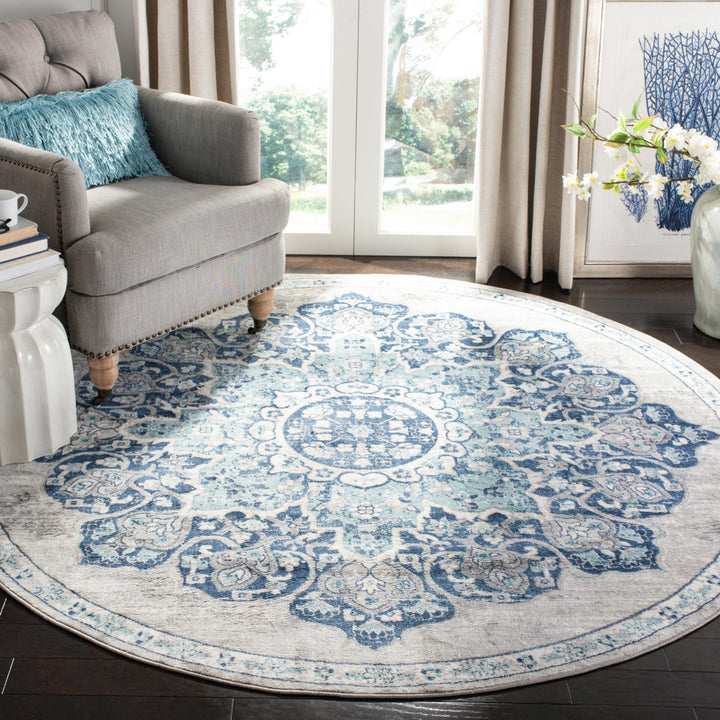 SAFAVIEH Brentwood BNT849M Navy / Light Grey Rug Image 11