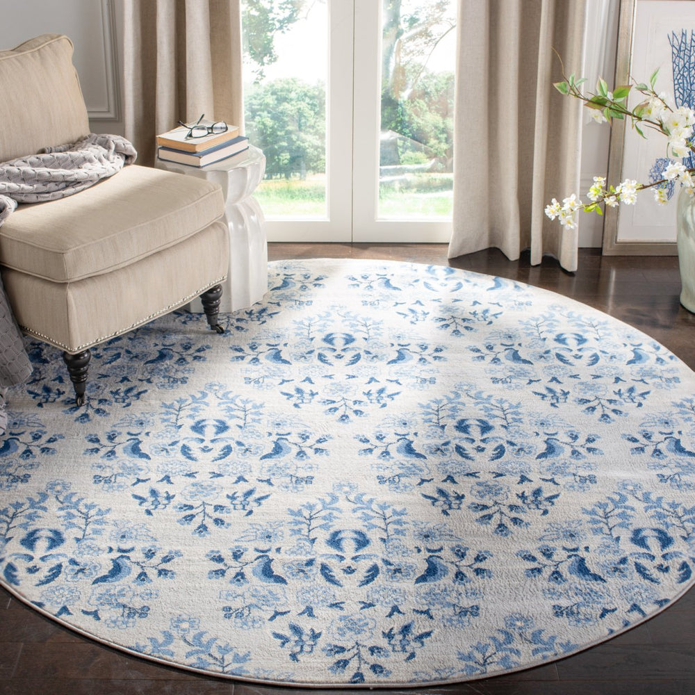 SAFAVIEH Brentwood Collection BNT856D Cream / Blue Rug Image 2