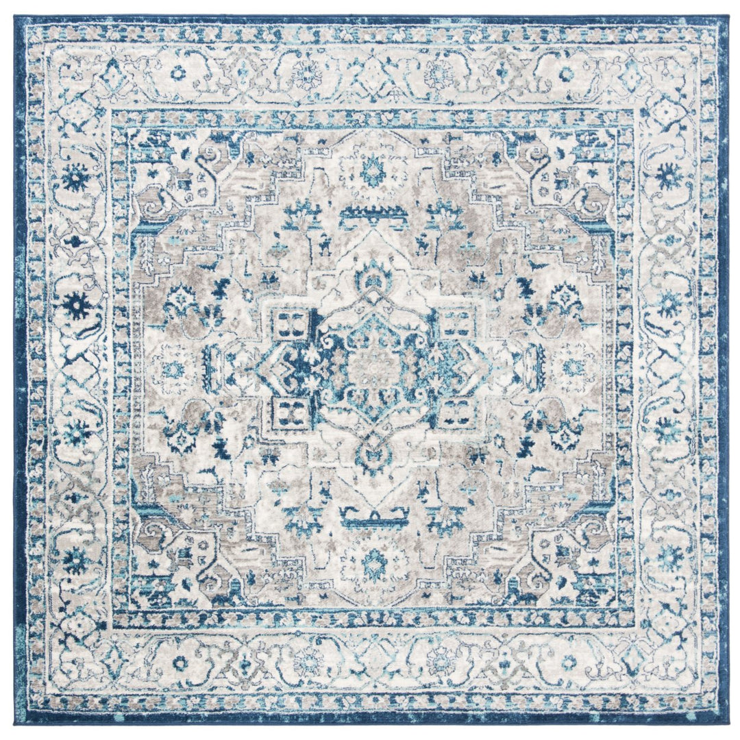 SAFAVIEH Brentwood BNT851G Light Grey / Blue Rug Image 7