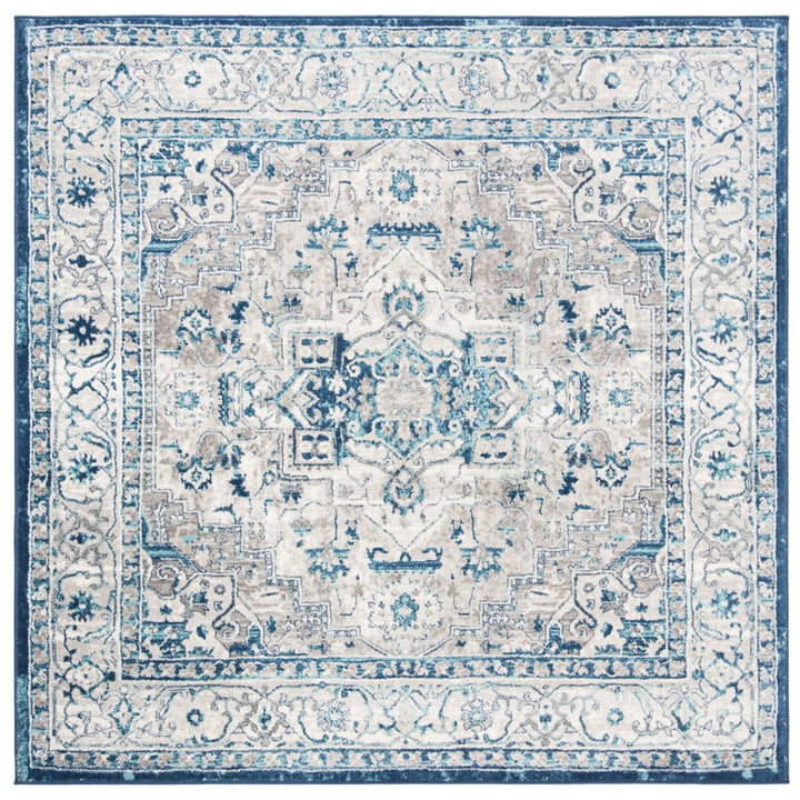 SAFAVIEH Brentwood BNT851G Light Grey / Blue Rug Image 1