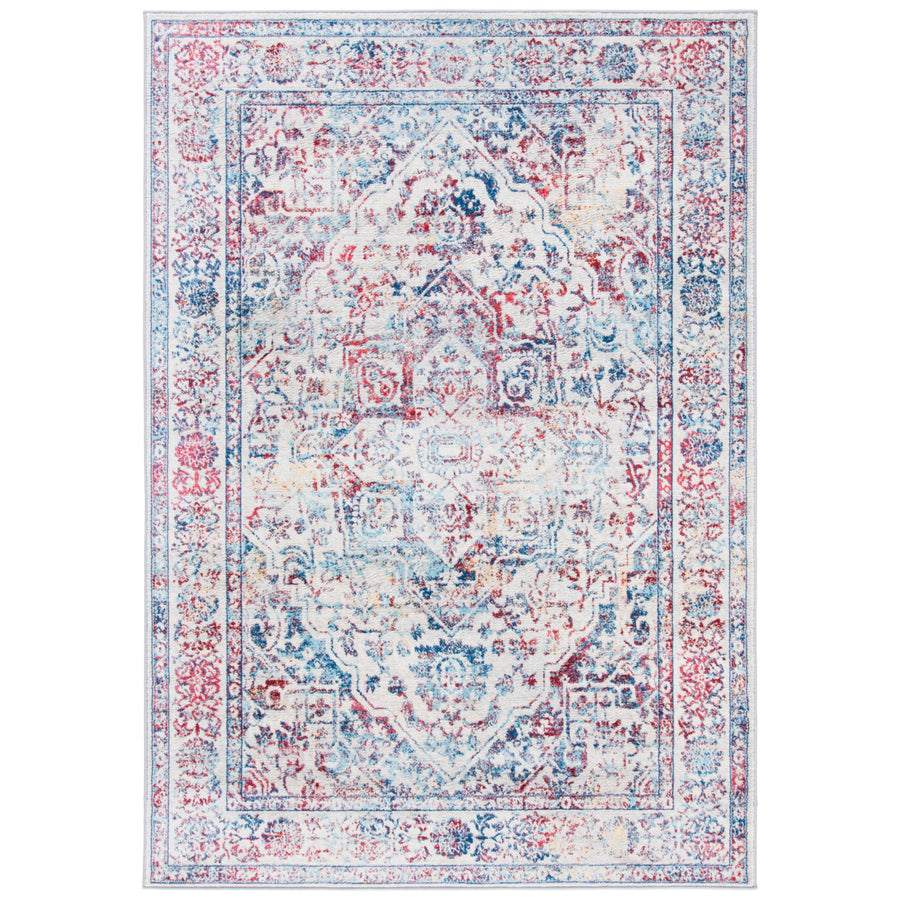 SAFAVIEH Brentwood Collection BNT832B Ivory / Blue Rug Image 1