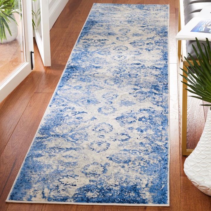 SAFAVIEH Brentwood Collection BNT829M Blue / Ivory Rug Image 3