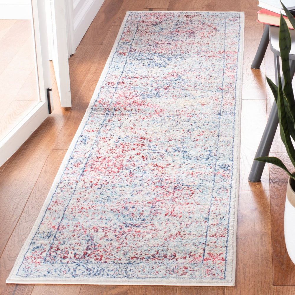 SAFAVIEH Brentwood Collection BNT832B Ivory / Blue Rug Image 2