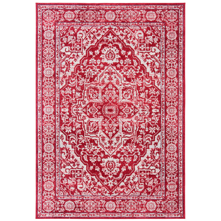 SAFAVIEH Brentwood Collection BNT832Q Red / Ivory Rug Image 1