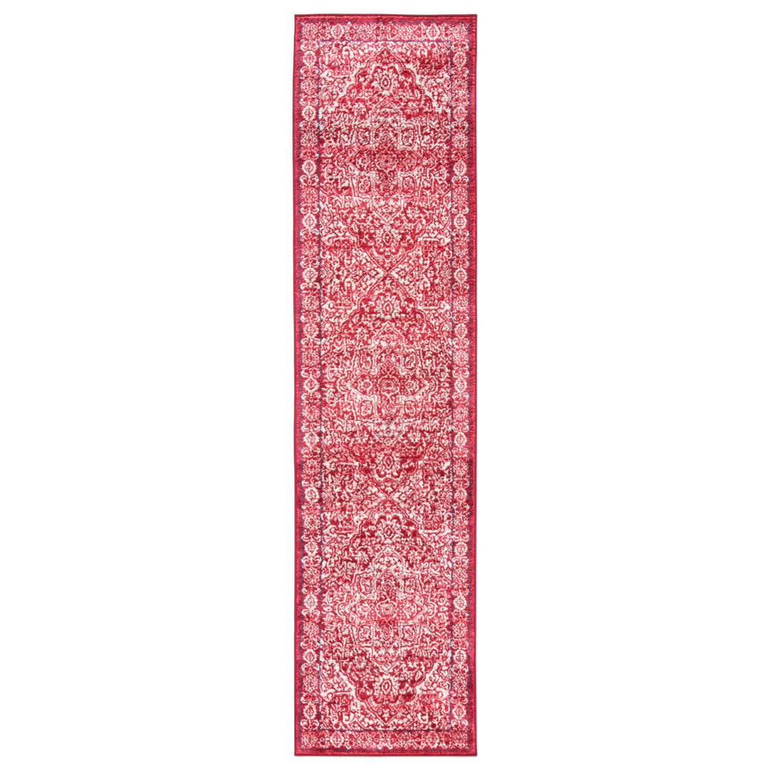 SAFAVIEH Brentwood Collection BNT832Q Red / Ivory Rug Image 5