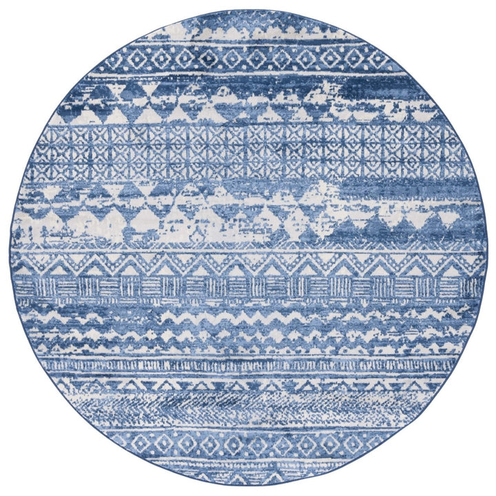 SAFAVIEH Brentwood Collection BNT835M Blue / Ivory Rug Image 1