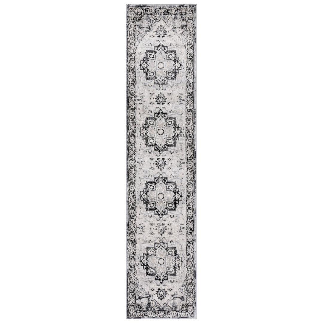 SAFAVIEH Brentwood Collection BNT837Z Black / Ivory Rug Image 1