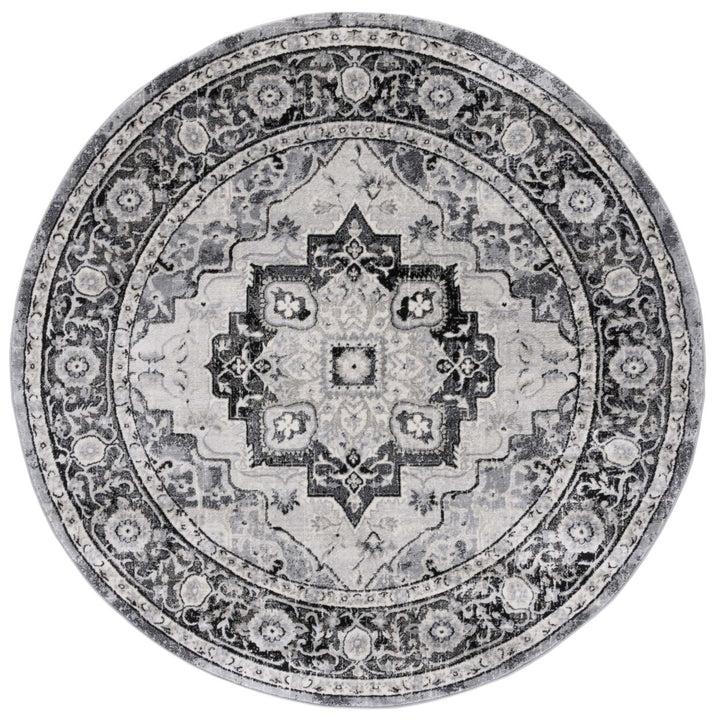 SAFAVIEH Brentwood Collection BNT837Z Black / Ivory Rug Image 3