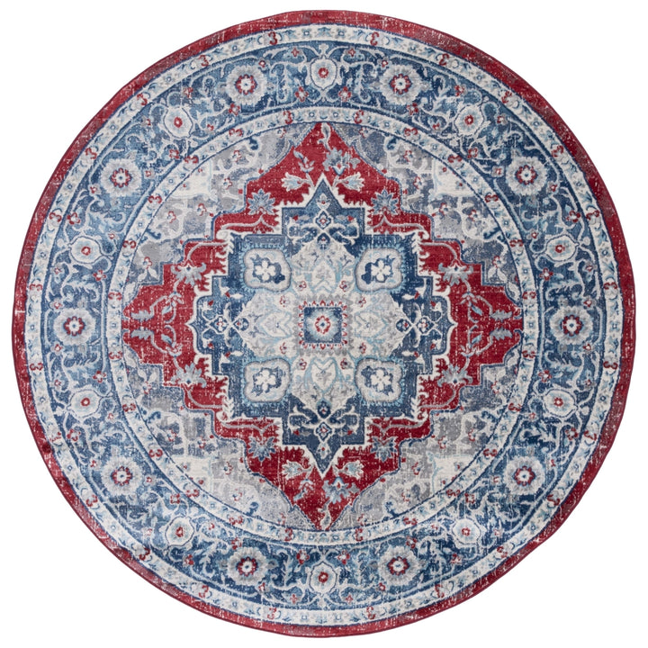 SAFAVIEH Brentwood Collection BNT837N Blue / Red Rug Image 3