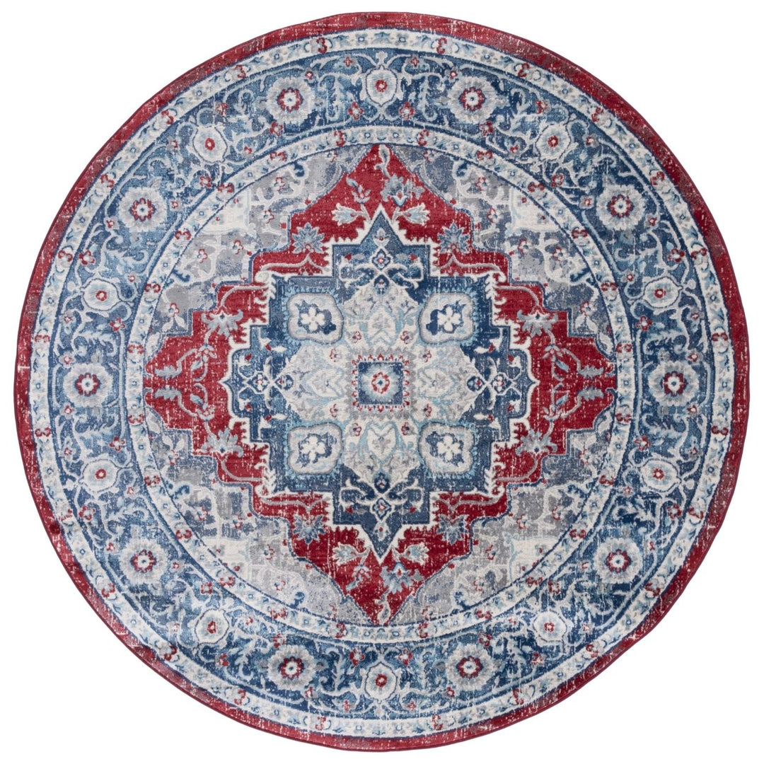 SAFAVIEH Brentwood Collection BNT837N Blue / Red Rug Image 1