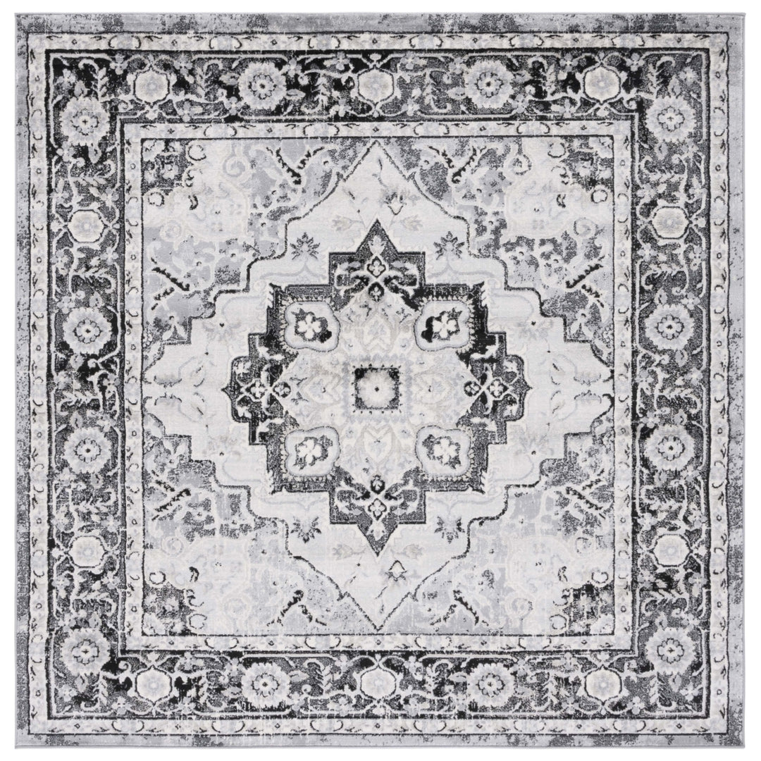 SAFAVIEH Brentwood Collection BNT837Z Black / Ivory Rug Image 4