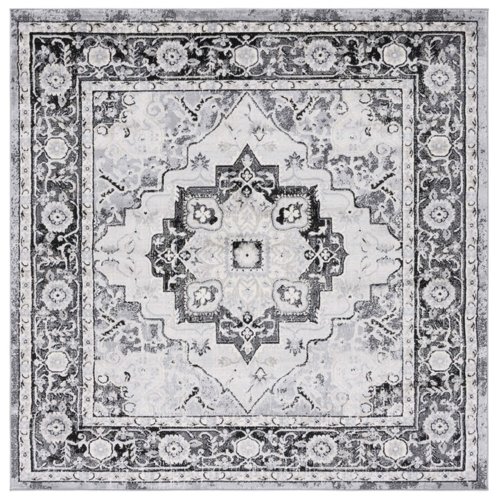 SAFAVIEH Brentwood Collection BNT837Z Black / Ivory Rug Image 4