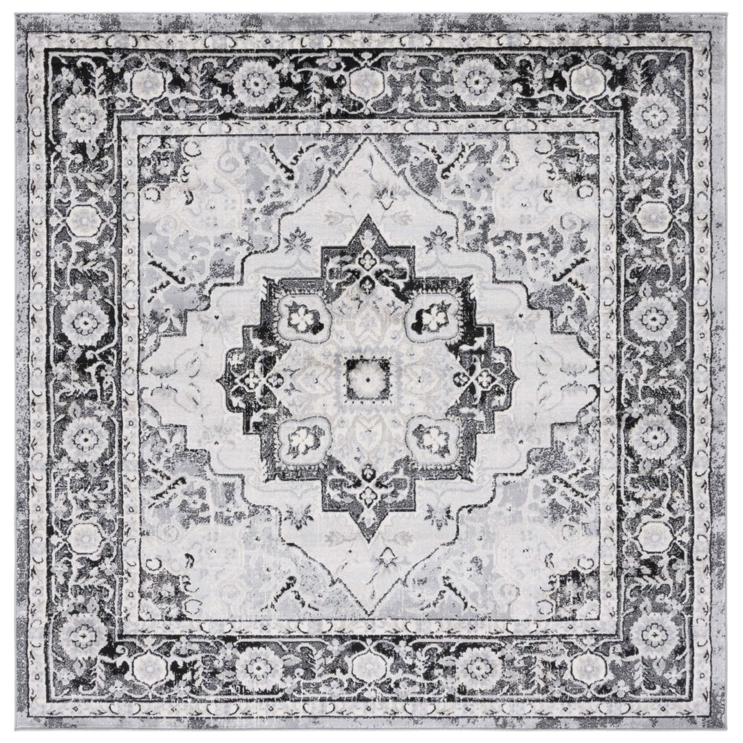 SAFAVIEH Brentwood Collection BNT837Z Black / Ivory Rug Image 1